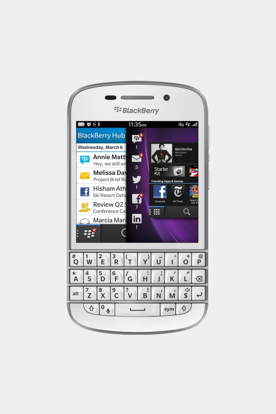 Blackberry Q10 BLANC Vintage Mobile