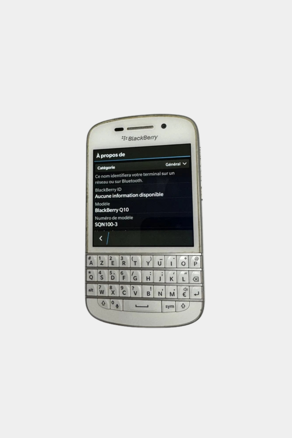 Blackberry Q10 BLANC Vintage Mobile