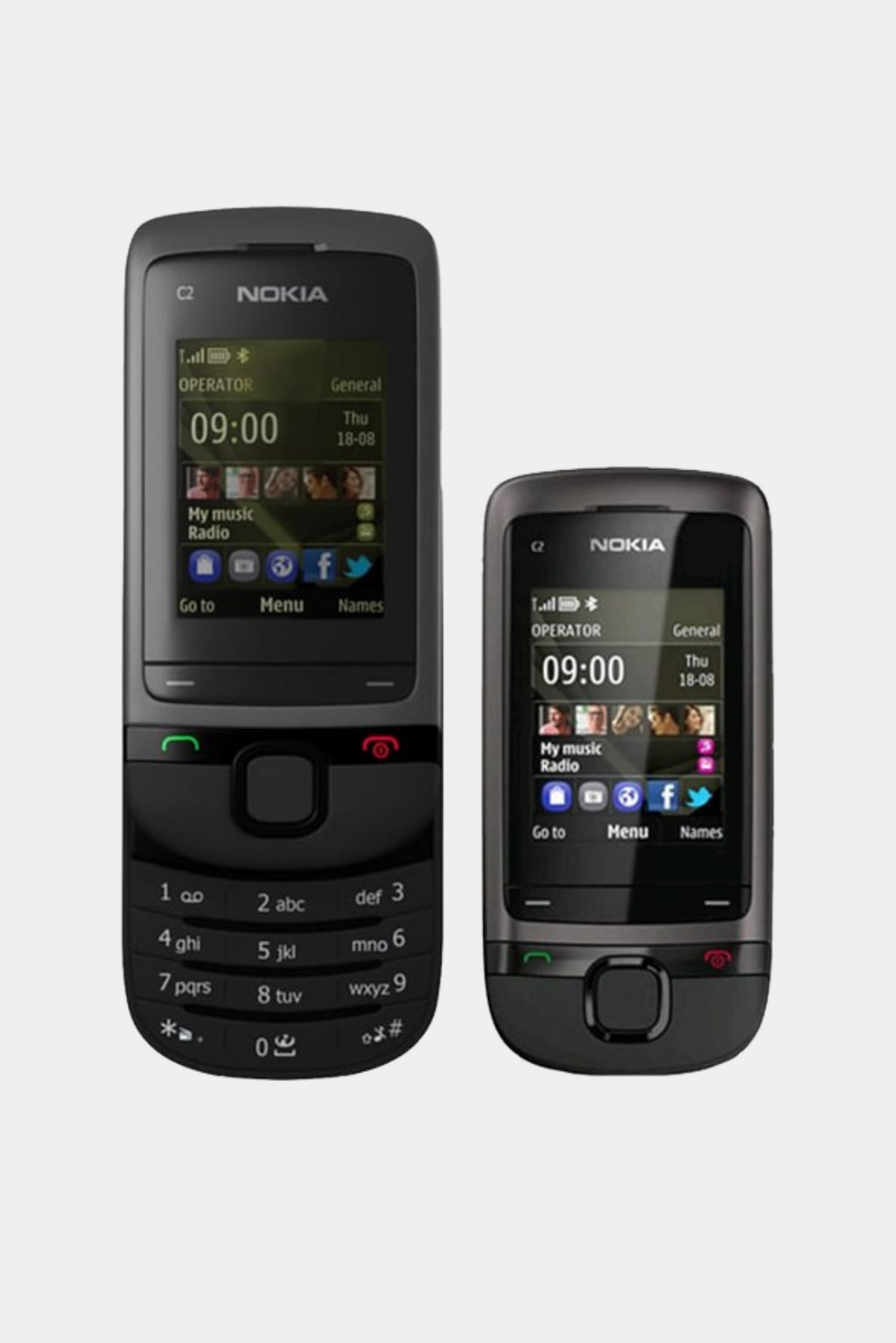 Nokia C2-05 Black Vintage Mobile