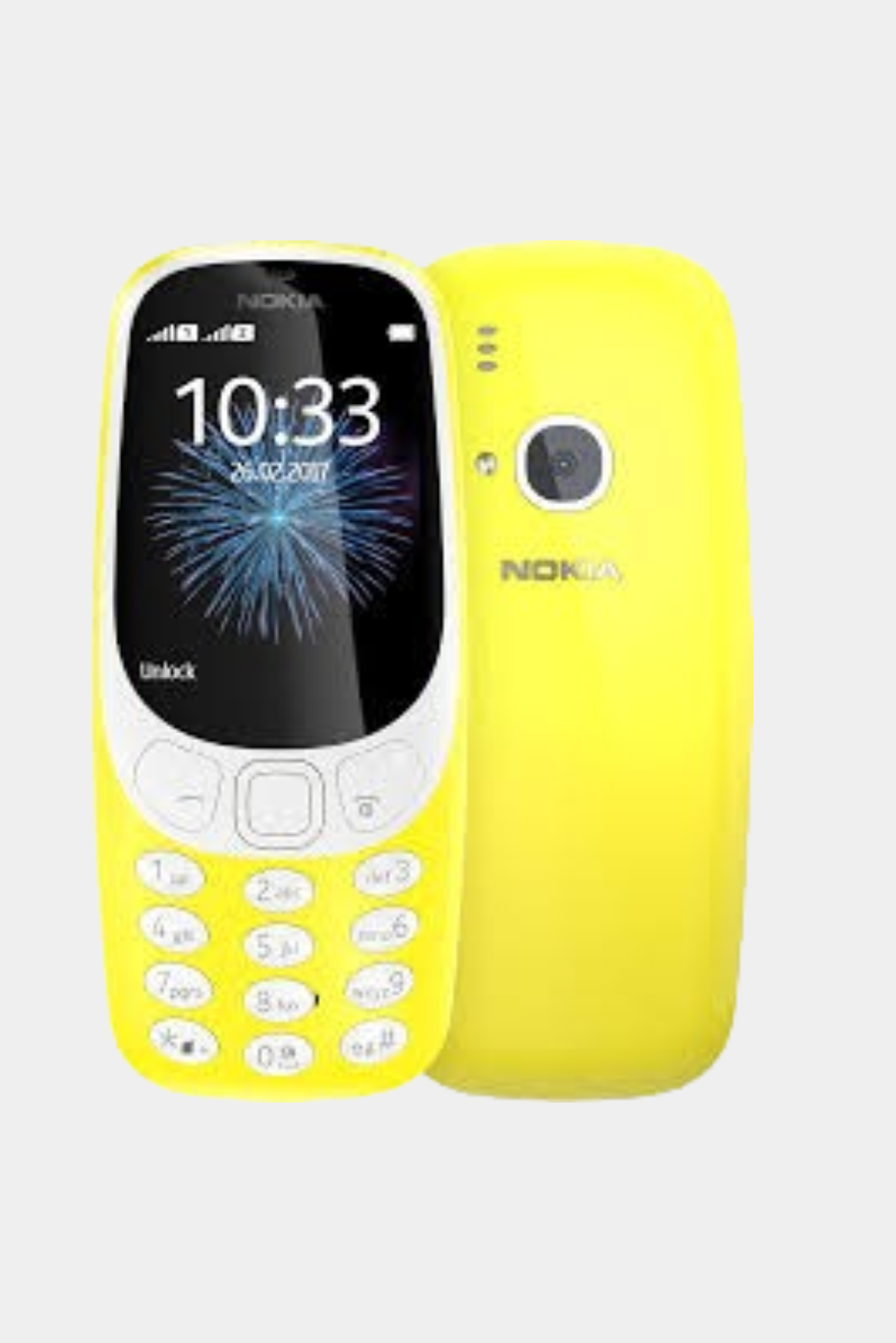 Nokia 3310（New style 2G) Jaune Vintage Mobile