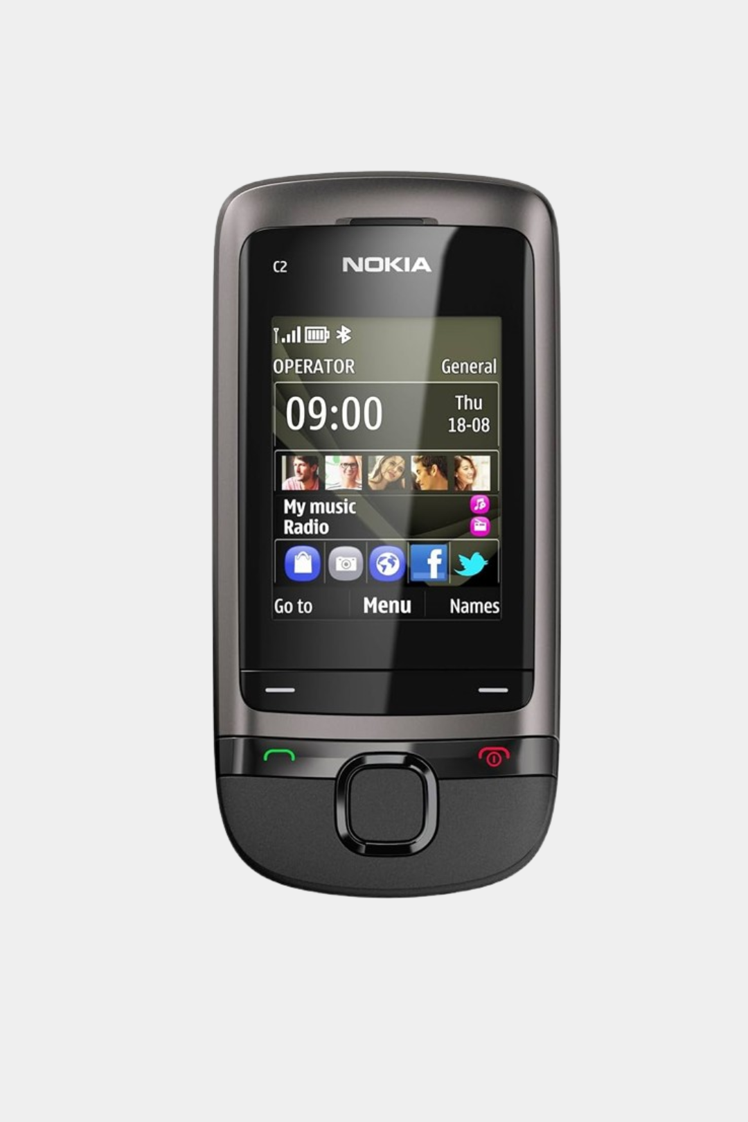 Nokia C2-05 Black Vintage Mobile