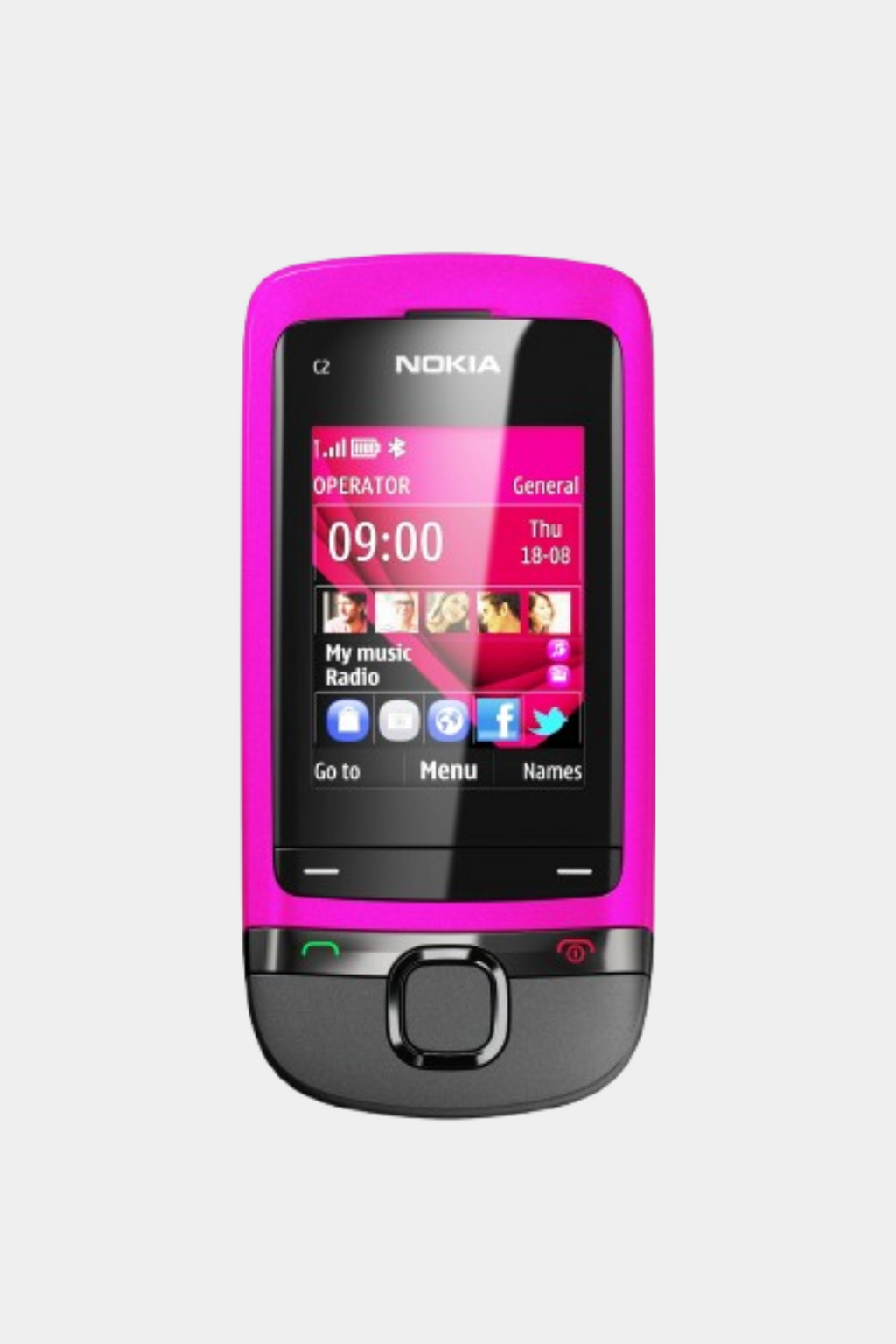 Nokia C2-05 Rose Vintage Mobile